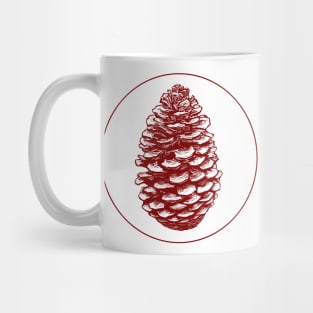 Pinecone - Red Mug